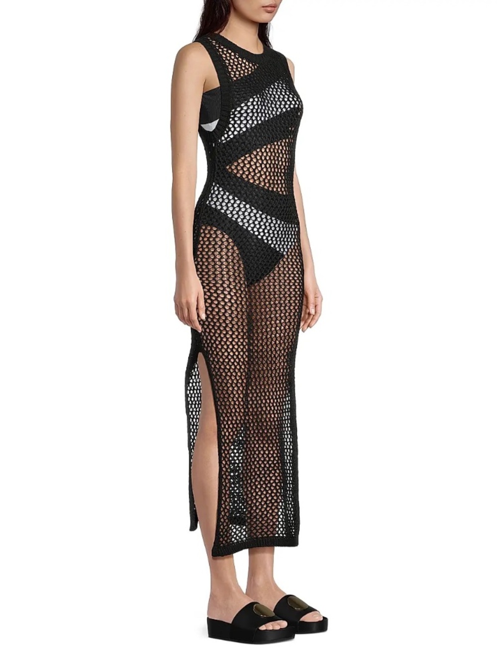 NWT Beach Riot Holly Net Cover Up Midi Dress | Size Large - Picture 2 of 10